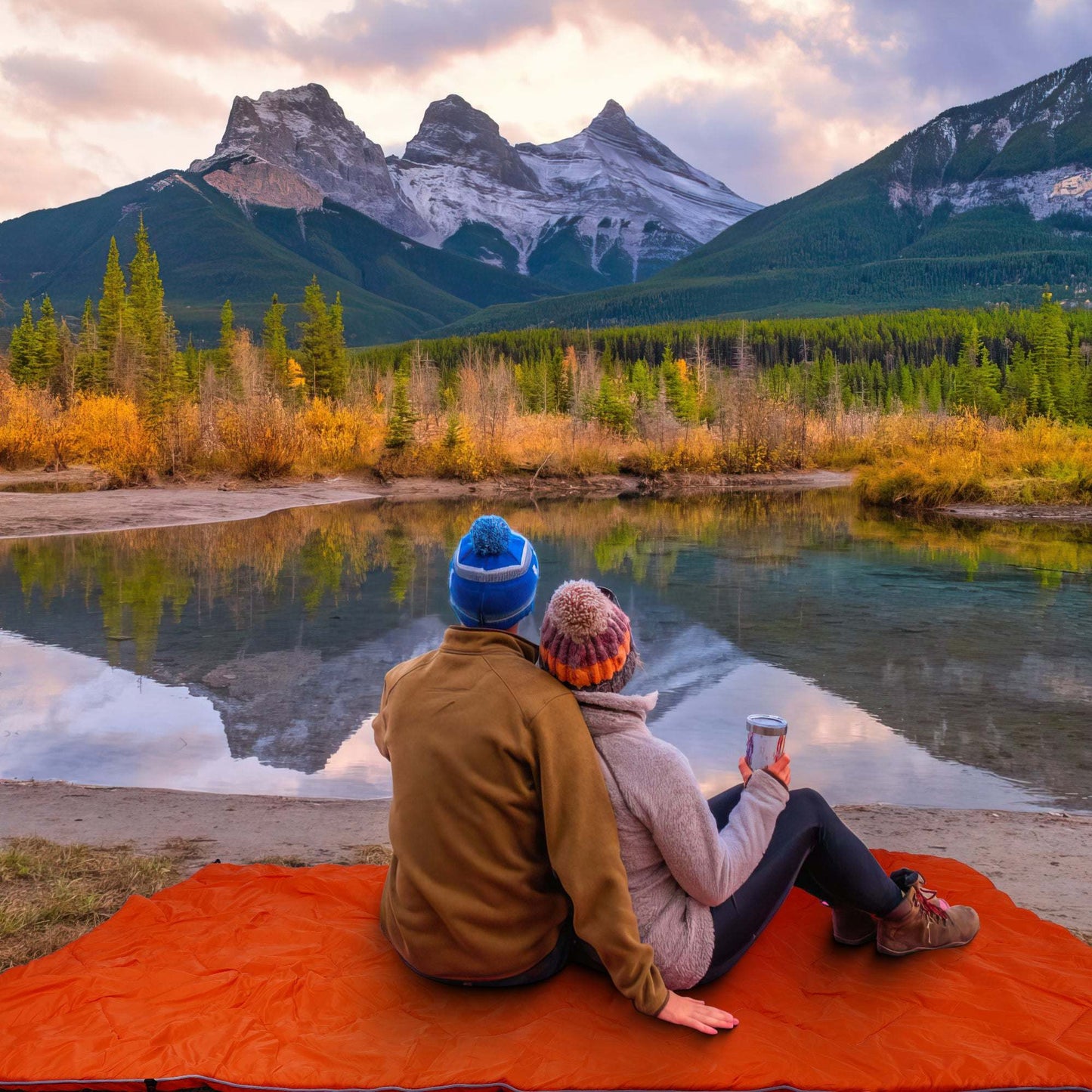 Quilted Water and Stain Resistant Camping Blanket