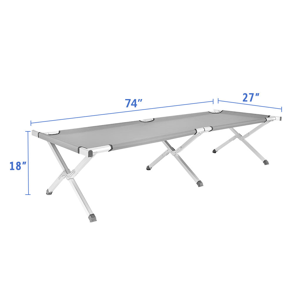 Folding Camping Cot with Carrying Bags Outdoor Travel Hiking Sleeping Chair Bed